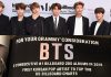 Anuncio de BTS visto en la revista ‘Billboard’ para consideración de Grammy